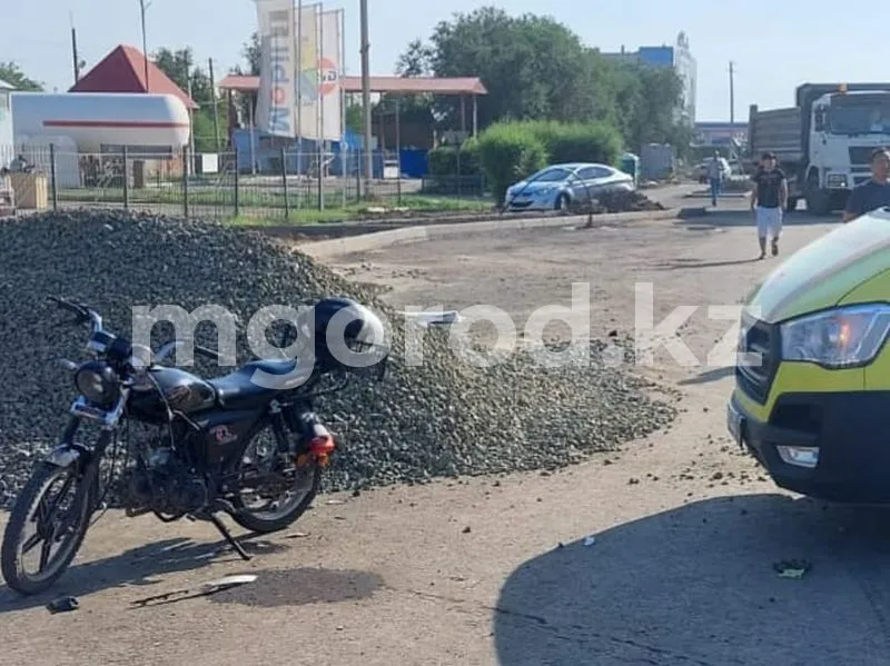 Ещё одна авария с мотоциклом произошла в Уральске
