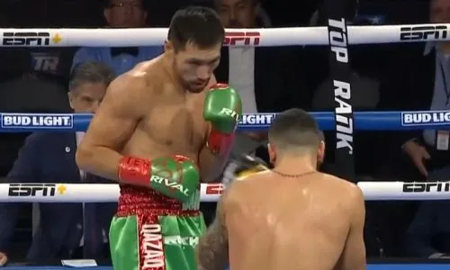 Жанибек Алимханулы нокаутировал чемпиона мира