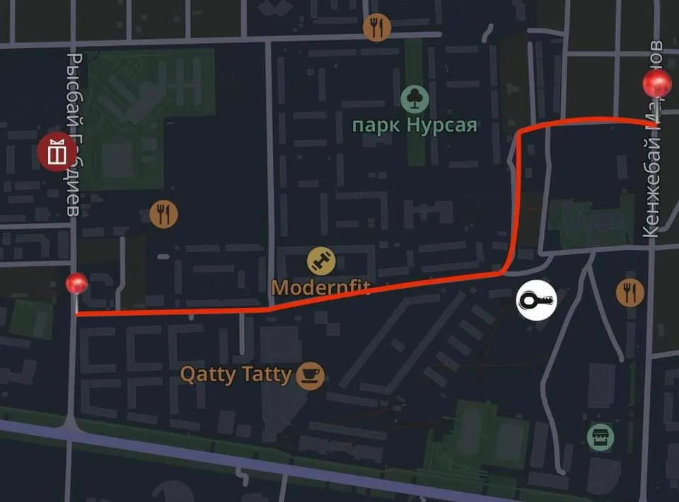 Участок улицы закрыли из-за ремонта в Атырау