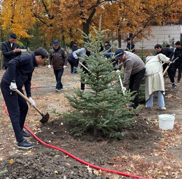 Город становится зеленее: в Уральске появились десятки новых деревьев