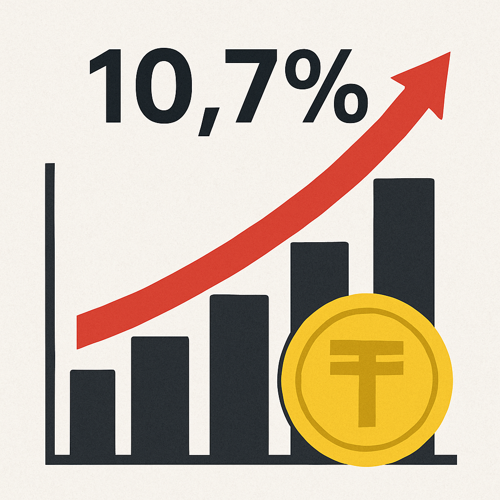 Сәуірде Қазақстанда инфляцияның жылдық көрсеткіші 10,7% жетті