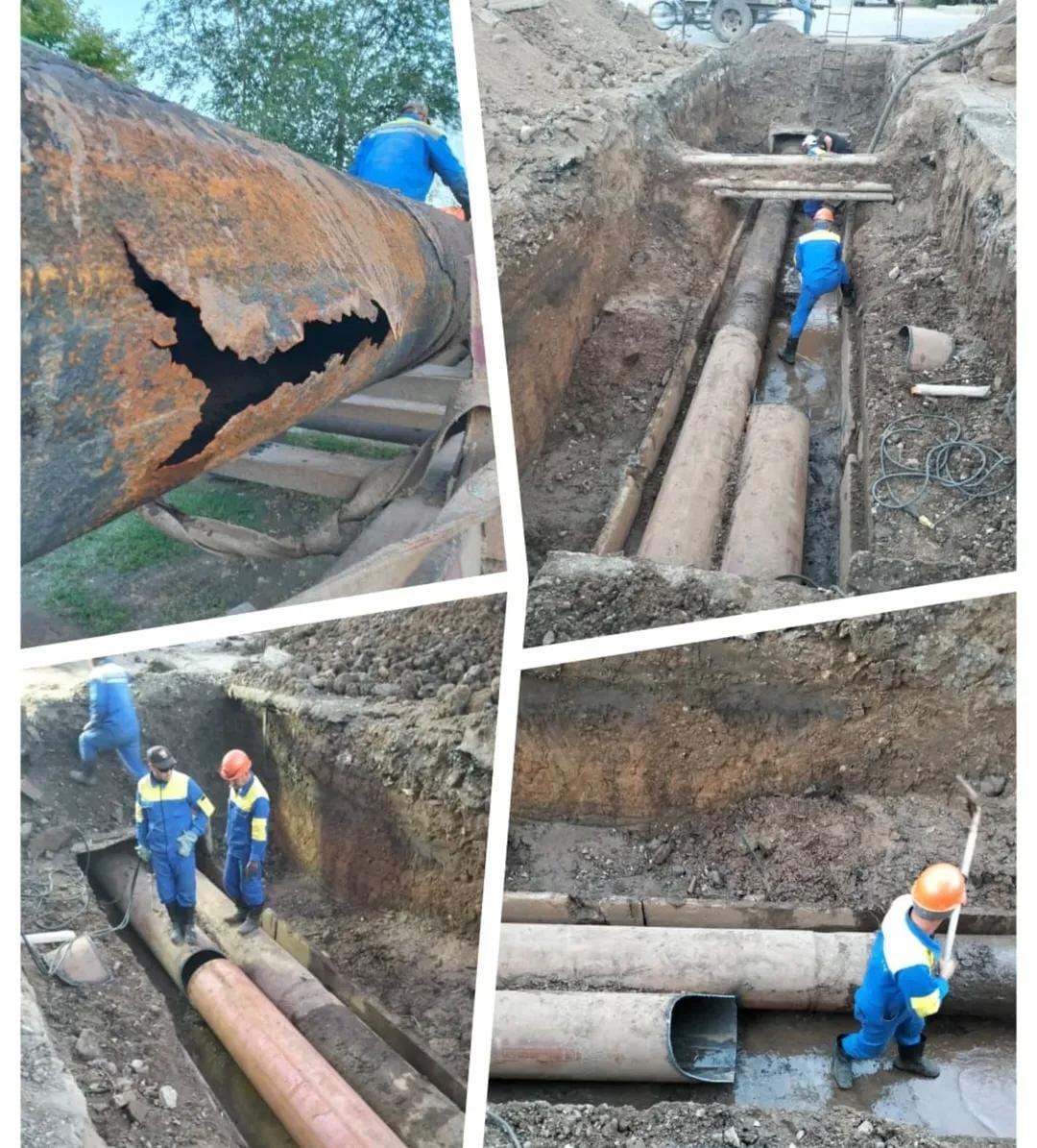 Прорыв на теплотрассе произошел в Уральске